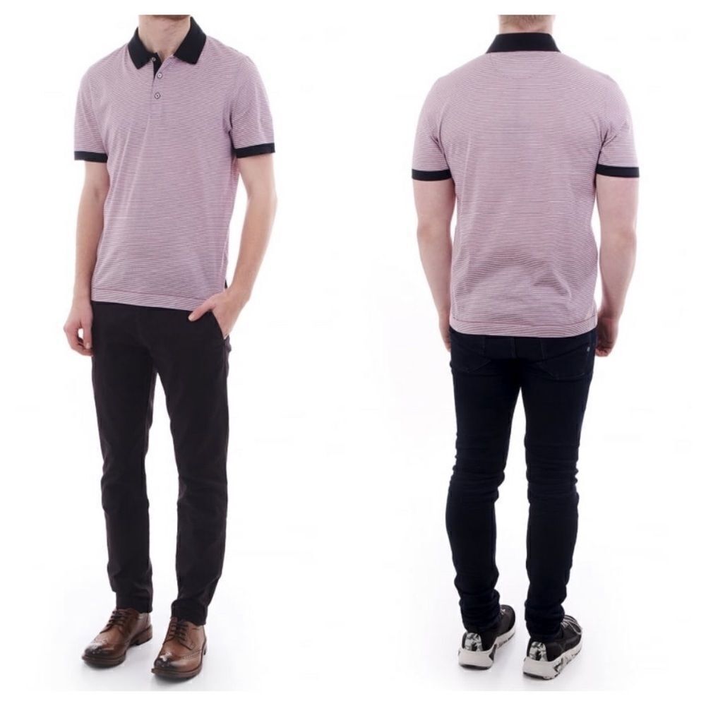 Ted Baker London Beagle Striped Ribstart Polo Top